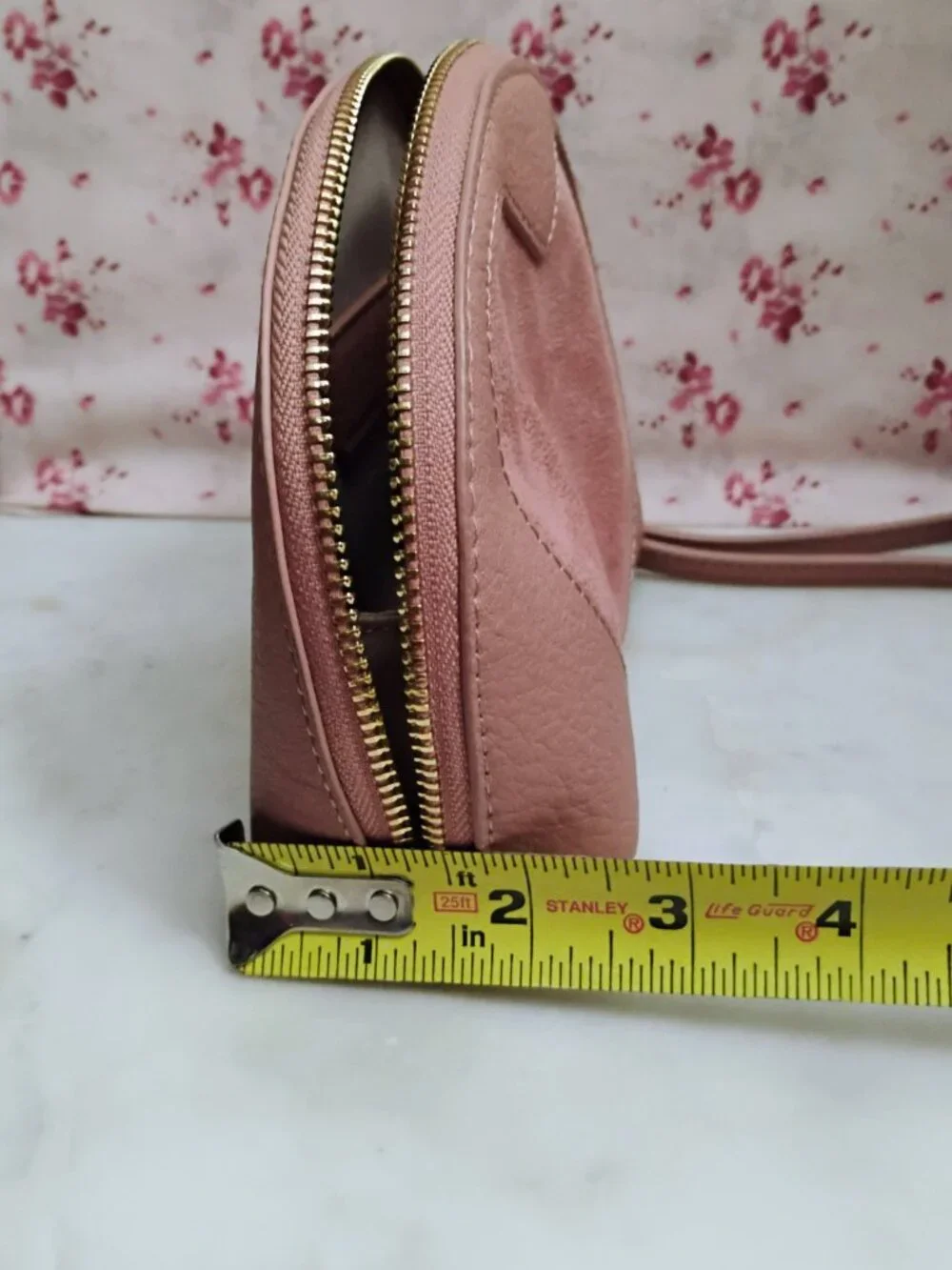 Lauren Conrad Heart Faux Leather Pink Mauve Clutch Wristlet
